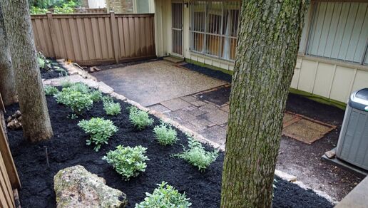 Plant Bed Weeding After Yard Cleaning Service