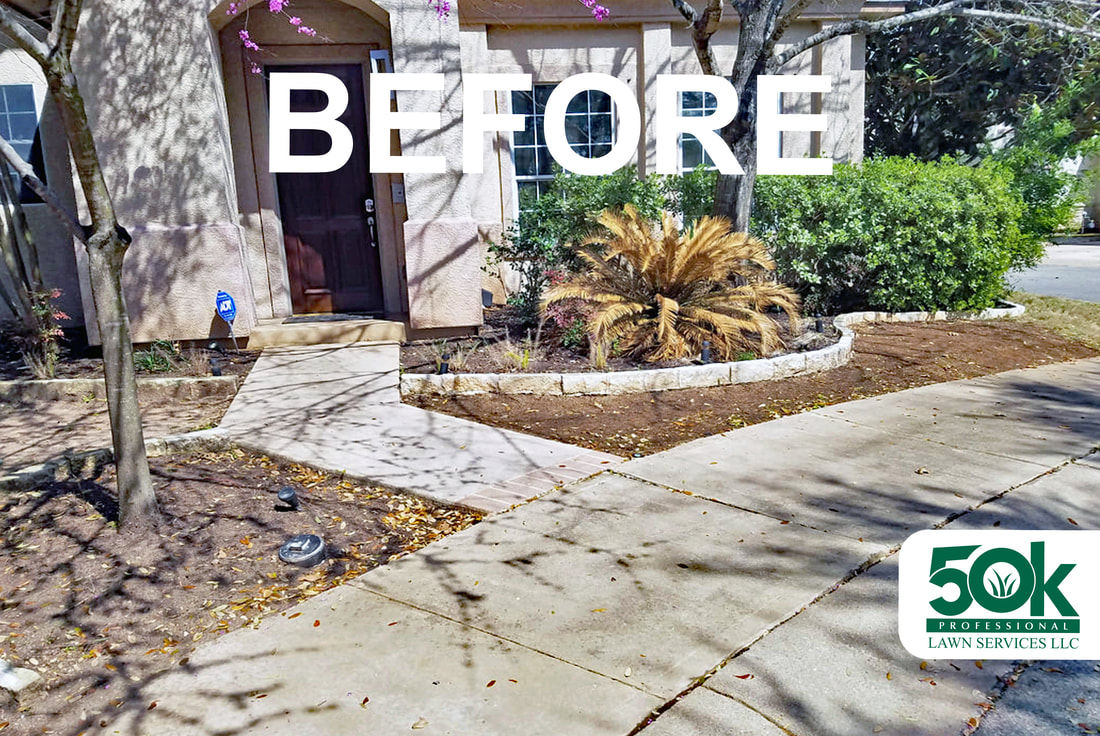After Gravel and Metal Edging Installation at the Brookdale Gaines Ranch neighborhood in southwest Austin.