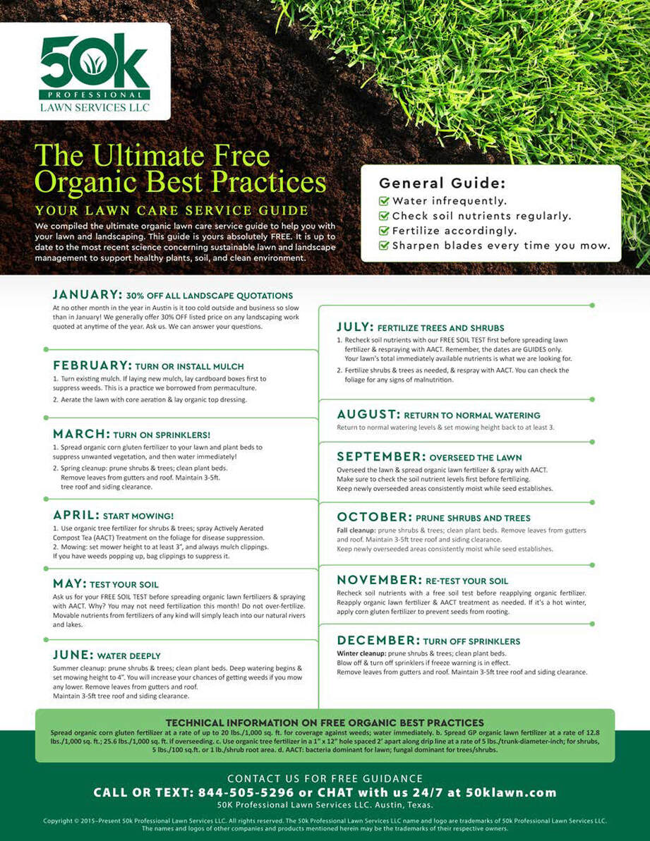 The Ultimate Free Organic Best Practices. Your Lawn Care Service Guide.